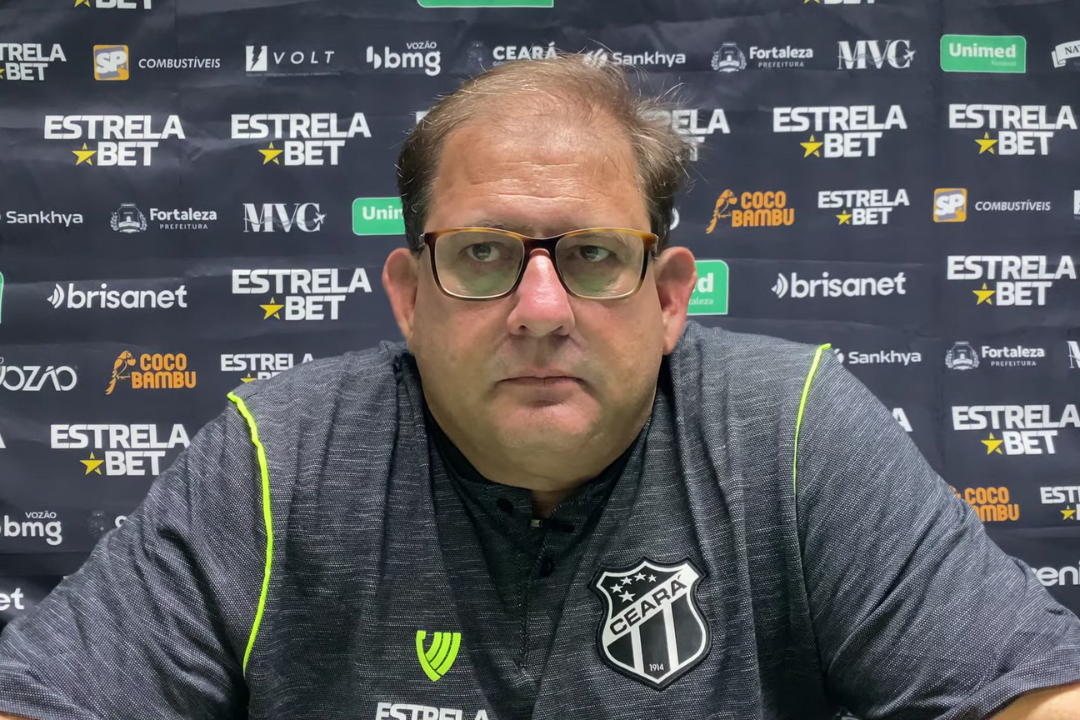 Treinador concedeu entrevista coletiva após a partida. | Foto: reprodução