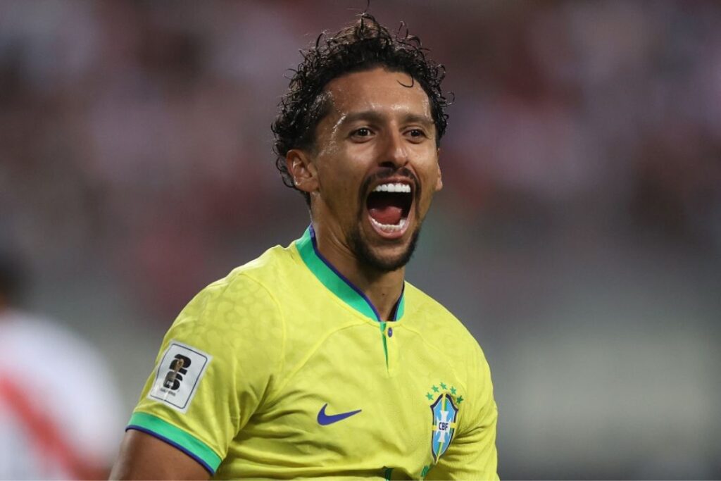 Marquinhos decidiu o jogo para o Brasil com um gol de cabeça. | Foto: Vitor Silva/ CBF
