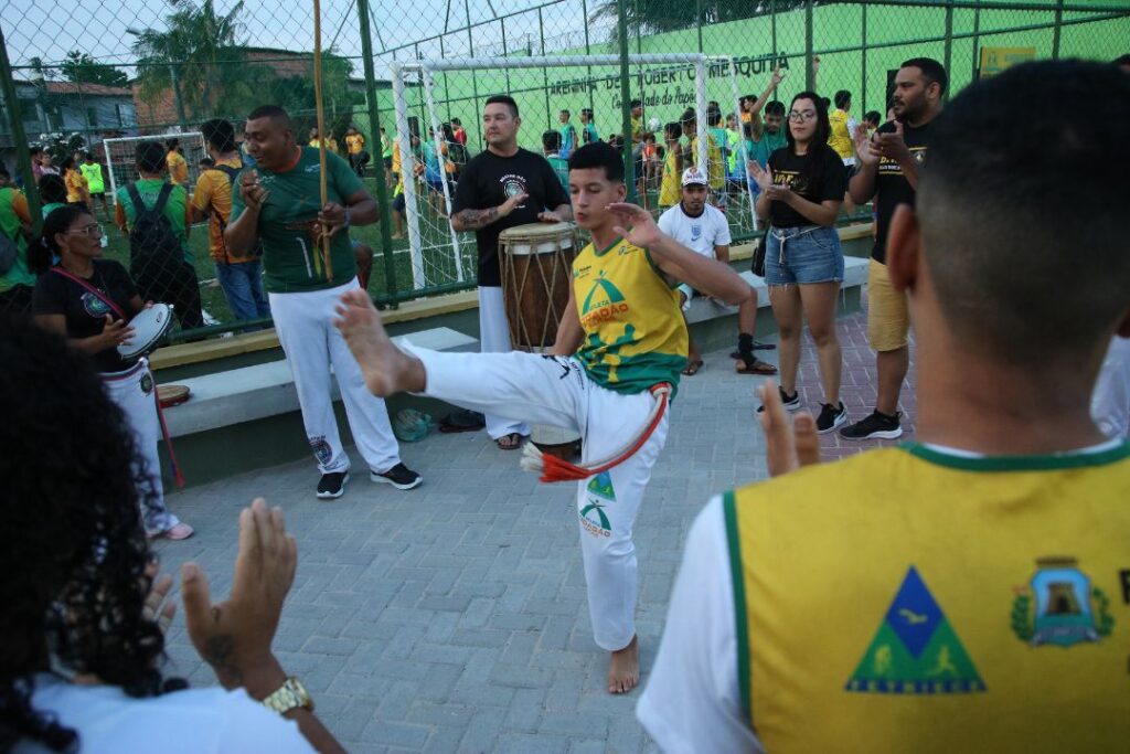 Na estação de esportes do evento, acontecerá vivência prática em diversas artes marciais, a exemplo da capoeira. | Foto: Divulgação/PMF
